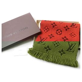 Louis Vuitton-Louis Vuitton Logomania Monogram Scarf-Orange