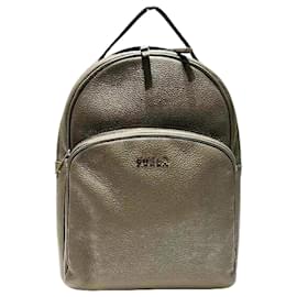Furla Brown Leather Backpack Brown