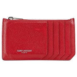 Lederkartenetui Yves Saint Laurent Rot