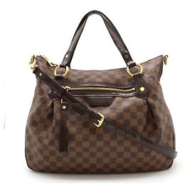 Borsa Tote Louis Vuitton Damier Évora MM N41131 D'oro Metallico
