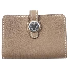 Hermès-Porte-cartes Hermes Etope Togo-Marron