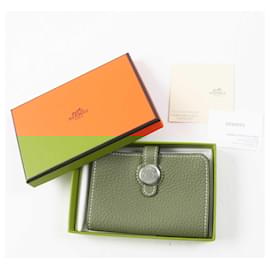 Hermès-Porte-cartes Hermes Etope Togo-Marron