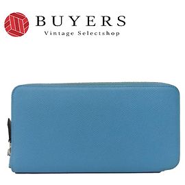 Hermès Cartera Larga Azap Hermes Epsom Seda D Stamp Castaño