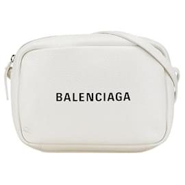 Balenciaga-Balenciaga Everyday Leather Shoulder Bag 489612-White