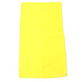 Hermès-HERMES Cashmere Silk H Pattern Scarf Shawl-Yellow