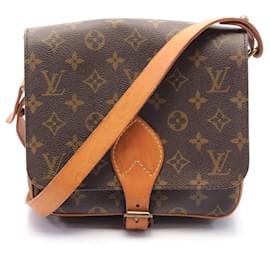 Louis Vuitton-Louis Vuitton Cartouchiere MM Monogram Shoulder Bag-Brown