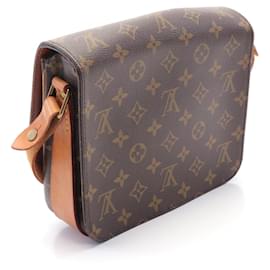 Louis Vuitton-Louis Vuitton Cartouchiere MM Monogram Shoulder Bag-Brown