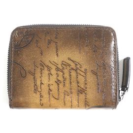 Berluti Calligraphy WAPA Leder Geldbörse braun Braun