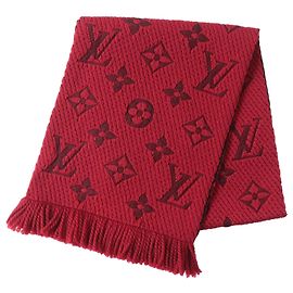 Sciarpa Logomania Monogram Louis Vuitton Rosso