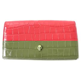 Alexander Mcqueen-Alexander McQueen Skull Bi-fold Wallet-Red