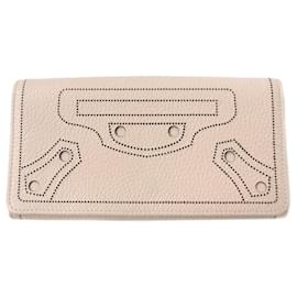 Balenciaga-Balenciaga Leather Continental Long Wallet-Pink