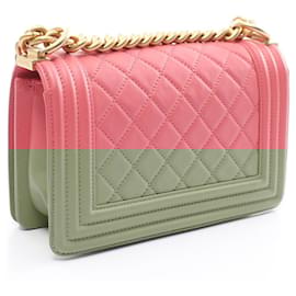Chanel-Chanel Boy Matelasse Leather Shoulder Bag A67085-Pink
