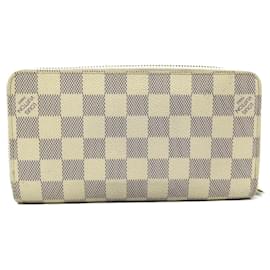 Louis Vuitton-Louis Vuitton Zippy Wallet Damier Azur Ivory N60019-White