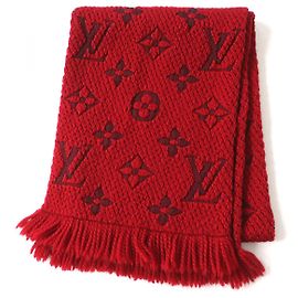 Bufanda Logomania Monogram de seda Louis Vuitton Roja