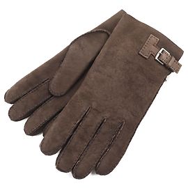 Hermès Luvas Mouton Hermes Marrom Escuro 9 Marrom
