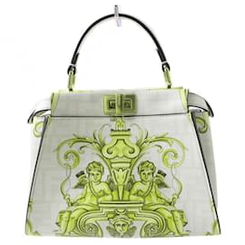 Fendi-Fendi Versace Mini Peekaboo 2WAY Bag White-White