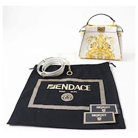 Fendi-Sac Fendi Versace Mini Peekaboo 2WAY Blanc-Blanc