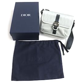 Christian Dior-Dior Oblique Mirage Mini Messenger Bag-Grey