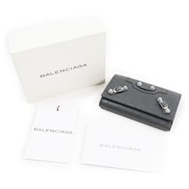 Balenciaga-Balenciaga Leather Key Holder Gray-Grey
