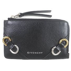 Givenchy Leather Card Holder with Zip Black