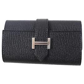 Hermès-Porte-clés de rasage Hermes avec quincaillerie en argent-Noir