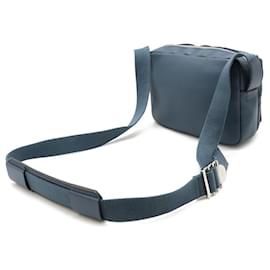 Loewe-Loewe Anagram Military Leather Messenger Bag XS-Blue