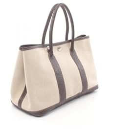 Hermès-Sac tote en cuir Hermes Garden Party TPM-Marron