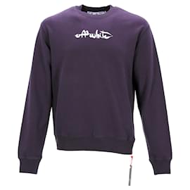 Off White-Off-White Paint Arrow Slim Crewneck-Purple