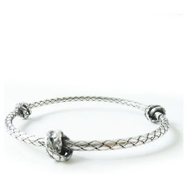 Pulsera INTRECCIATO de plata Bottega Veneta Plata Metálico