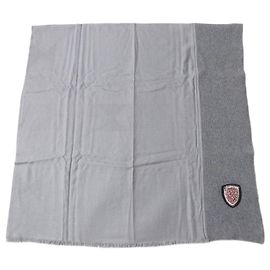 Christian Dior Silk Cashmere Wool Scarf Grey Grey
