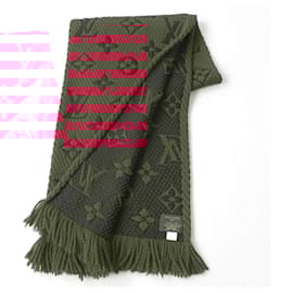 Louis Vuitton-Louis Vuitton Logomania Monogram Silk Scarf-Red