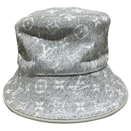 Louis Vuitton-Louis Vuitton Monogram Jacquard Denim Hat M7058M-Grey