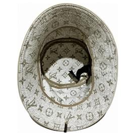 Louis Vuitton-Louis Vuitton Monogram Jacquard Denim Hat M7058M-Grey