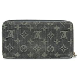 Louis Vuitton-Louis Vuitton Monogram Denim Zippy Wallet-Black