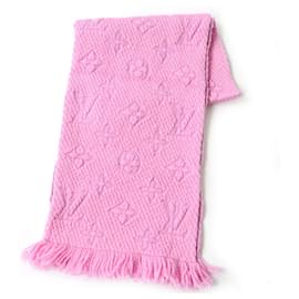 Louis Vuitton-Louis Vuitton Monogram Silk Blend Scarf Pink-Pink