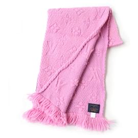 Louis Vuitton-Louis Vuitton Monogram Silk Blend Scarf Pink-Pink