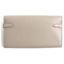 Hermès-Hermes Kelly Wallet Epsom Leather Gris Asphalt-Grey