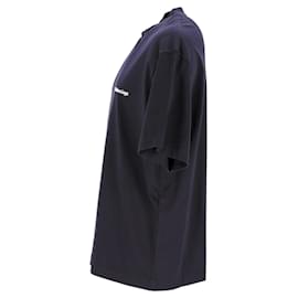 Balenciaga-Camiseta Balenciaga BB Corp-Azul