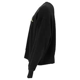 Palm Angels-Palm Angels Croco Crewneck-Black