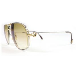 Lunettes de soleil Cartier Trinity Argent Or Argenté Métallisé