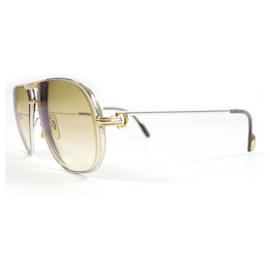 Cartier-Óculos de sol Cartier Trinity Prata Ouro-Prata,Metálico