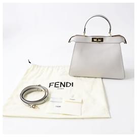 Fendi-Fendi Peekaboo I See You Medium 2WAY Bag-Grey