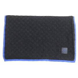 Louis Vuitton-Cachecol de seda, caxemira e lã Damier Louis Vuitton cinza-Cinza