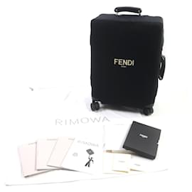 Fendi-Fendi RIMOWA Classic Cabin S Aluminum Suitcase-Black
