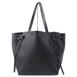 Céline Celine Kava Phantom Kalbsleder Tote Bag Schwarz