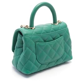 Chanel-Chanel Coco Handle XXS Leather Handbag Green-Green