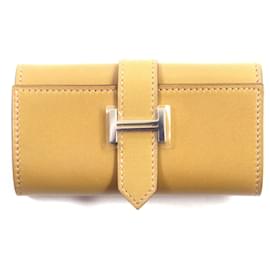 Hermès-Porte-clés en box calf Hermès-Argenté,Métallisé