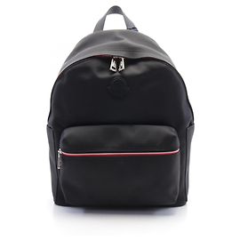 Moncler NEW PIERRICK Nylon Leather Backpack Black