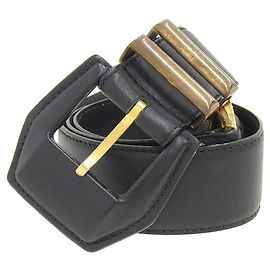 Schwarzer Leder-Gürtel Medusa von Versace Schwarz