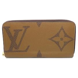 Louis Vuitton-Louis Vuitton Zippy Wallet Monogram Reverse Brown-Brown